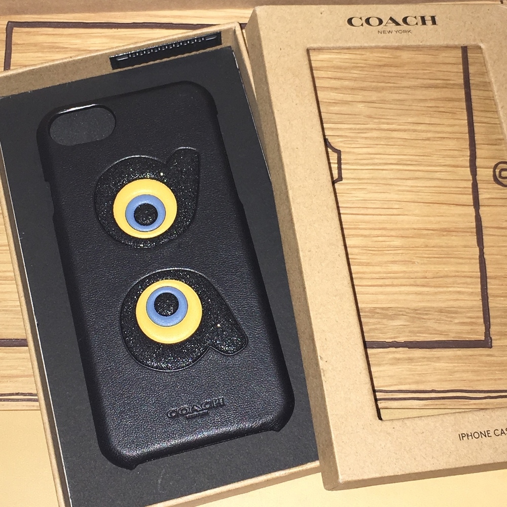 NIB - COACH FUZZ COLLECTION LEATHER IPHONE 7 CASE - Picture 2 of 6